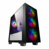 GameMax Aero Mini ARGB Gaming Case w/ Tempered Glass Window, Micro ATX, Mesh Front, 4 ARGB Fans, ARGB PWM Hub, LED Buttons, Blac
