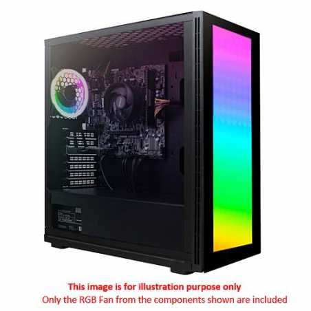 GameMax Lumina Lightboard ARGB Gaming Case w/ TG Window, ATX, Customisable ARGB Front, Side LED Strips, Rear ARGB Fan, LED, ARGB
