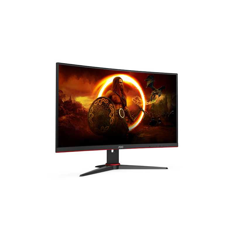 AOC 23.6" 3-Side Frameless Curved Gaming Monitor (C24G2AE/BK), 1920 x 1080, 1ms, VGA, HDMI, DP, 165Hz, FreeSync, 6 Game Modes, 