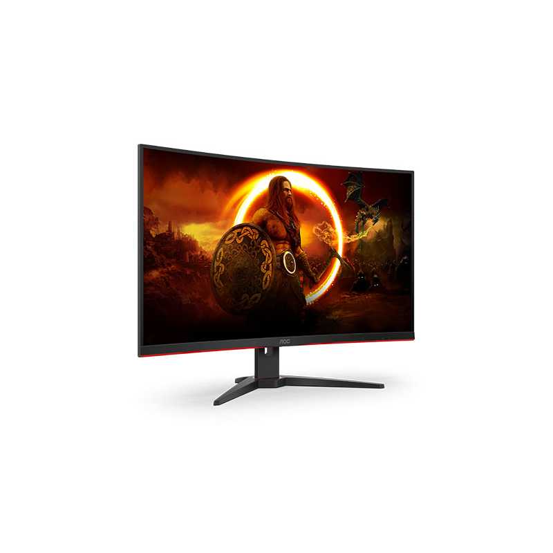 AOC 31.5" 3-Side Frameless Curved Gaming Monitor (C32G2ZE/BK), 1920 x 1080, 1ms, 2 HDMI, DP, 240Hz, 6 Game Modes, VESA