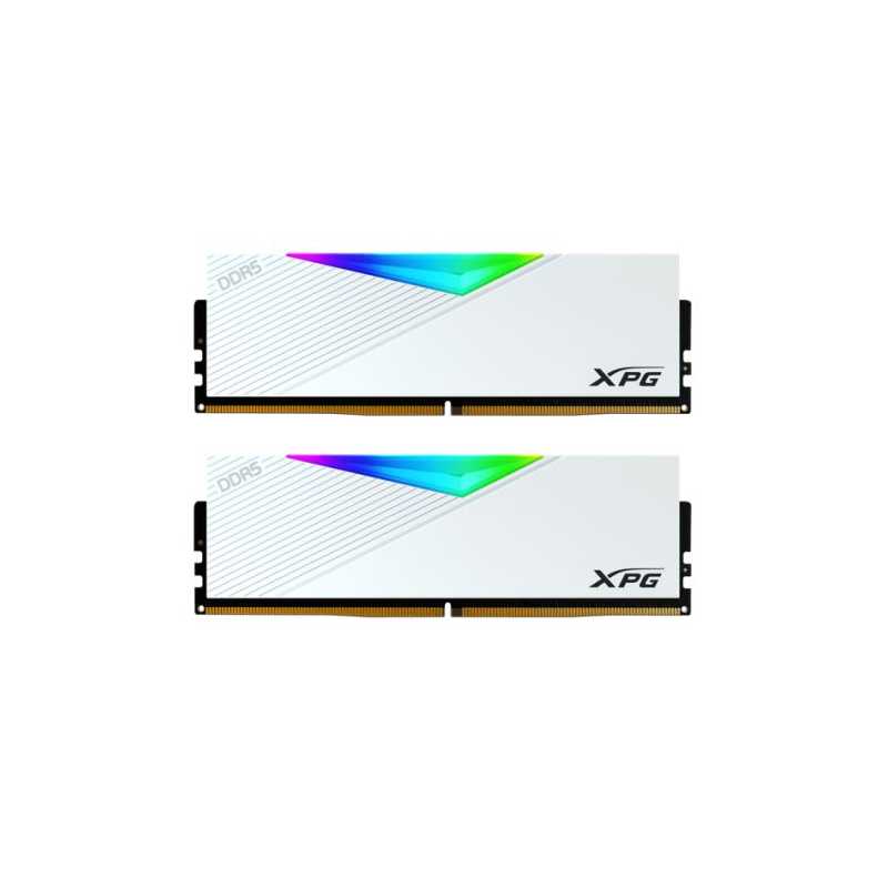 ADATA XPG Lancer RGB 32GB Kit (2 x 16GB), DDR5, 6400MHz (PC5-51200), CL32, 1.4V, ECC, XMP 3.0, PMIC, DIMM Memory, White