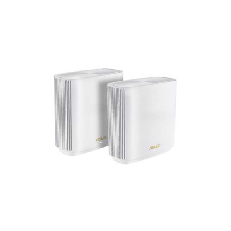 Asus (ZenWiFi AX XT8 V2) AX6600 Wireless Tri-Band Cable Wi-Fi 6 Routers, 2 Pack, USB 3.1 Gen1, 2.5G WAN, AiMesh Tech, White