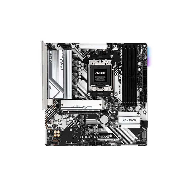 Asrock A620M PRO RS, AMD A620, AM5, Micro ATX, 4 DDR5, HDMI, DP, GB LAN, PCIe4, RGB, 3x M.2