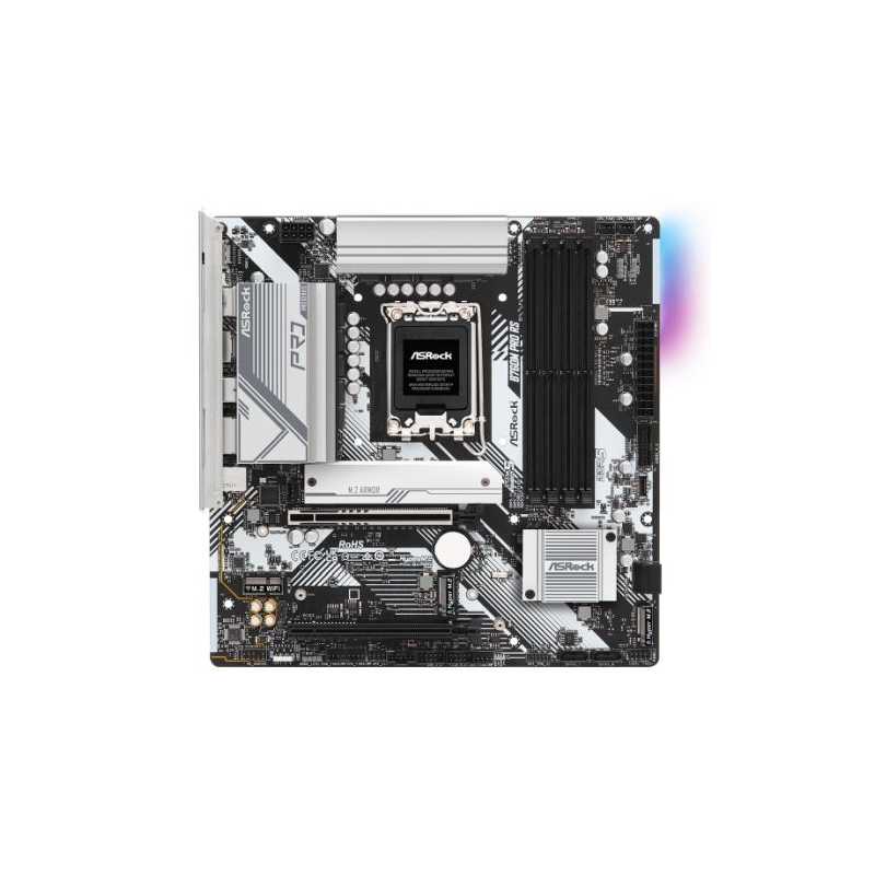 Asrock B760M PRO RS, Intel B760, 1700, Micro ATX, 4 DDR5, HDMI, DP, 2.5G LAN, PCIe5, RGB , 3x M.2