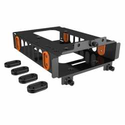 be quiet! HDD Cage, Mounting for One HDD or Two SSDs, Black & Orange Rubber Decouplings Included, Compatible with Most be quiet!