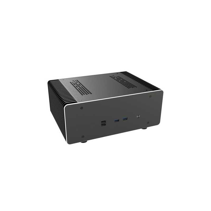 Akasa Maxwell Pro Plus Fanless Mini ITX Case, 65W TDP, 2x 2.5", Aluminium, Copper Heatpipes