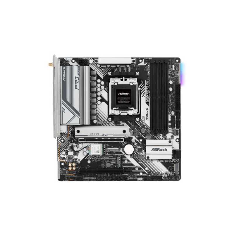 Asrock B650M PRO RS WIFI, AMD B650, AM5, Micro ATX, 4 DDR5, HDMI, DP, 2.5G LAN, Wi-Fi 6E, PCIe4, RGB, 3x M.2