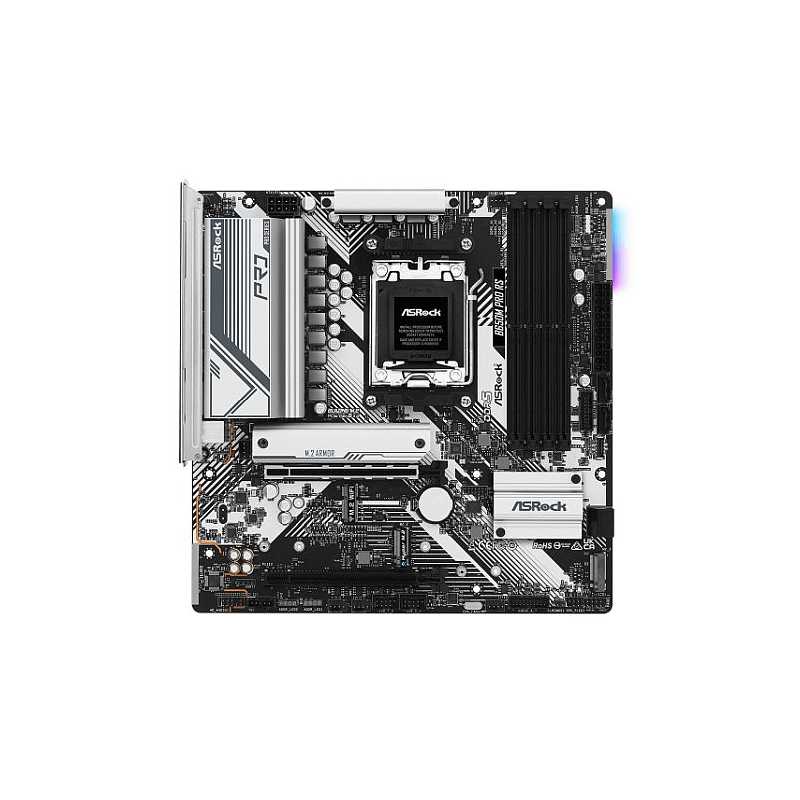 Asrock B650M PRO RS, AMD B650, AM5, Micro ATX, 4 DDR5, HDMI, DP, 2.5G LAN, PCIe4, RGB, 3x M.2
