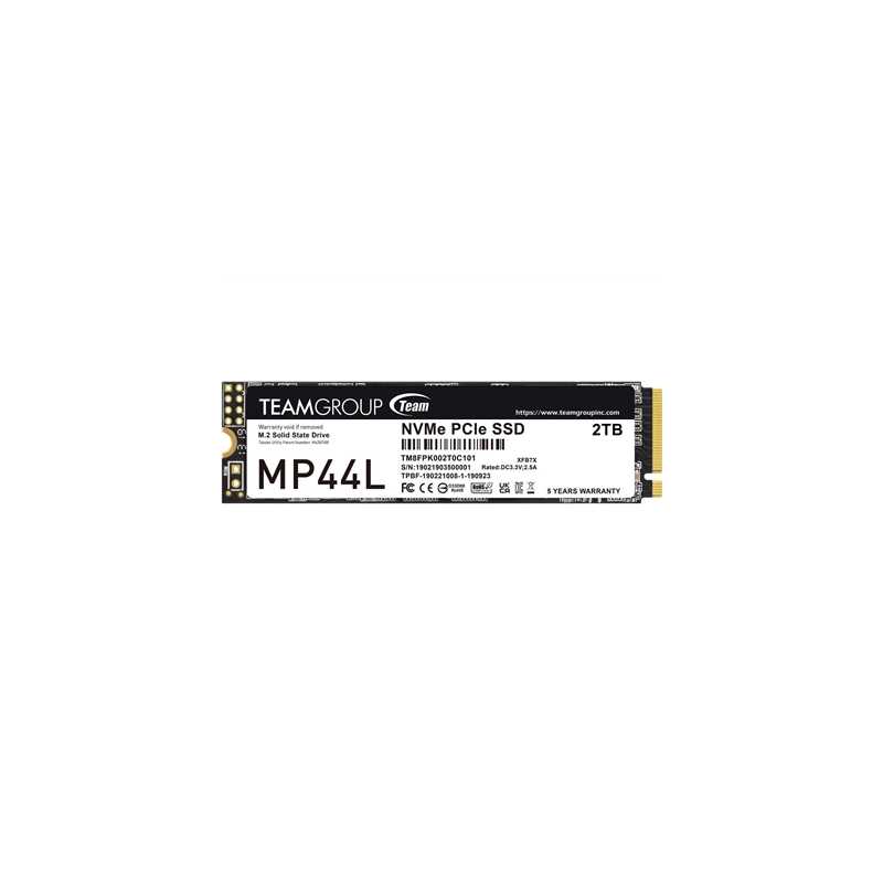TEAMGROUP MP44L 2 TB M.2-2280 PCIe 4.0 X4 NVME SSD