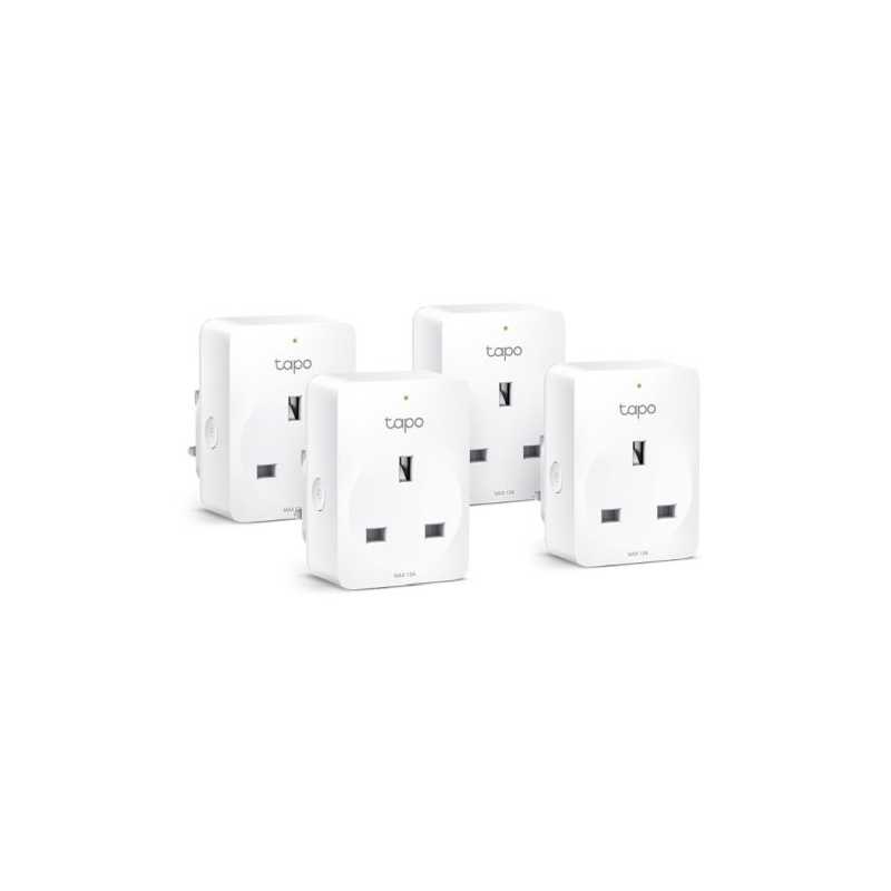 TP-LINK (TAPO P110 4-Pack) Mini Smart Wi-Fi Socket, Remote Access, Scheduling, Away Mode, Voice Control, Energy Monitoring