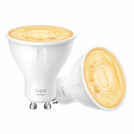 TP-LINK (TAPO L610 2-Pack) Smart Wi-Fi Spotlight, Single Unit, Dimmable, Schedule & Timer, App/Voice Control, GU10 Lamp Base