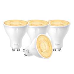 TP-LINK (TAPO L610 4-Pack) Smart Wi-Fi Spotlight, Single Unit, Dimmable, Schedule & Timer, App/Voice Control, GU10 Lamp Base