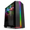 GameMax Starlight 3 ARGB Gaming Case w/ Glass Window & 3x ARGB Fans, ATX, Rainbow Strip Front, ARGB PWM Hub, IR Remote Control, 