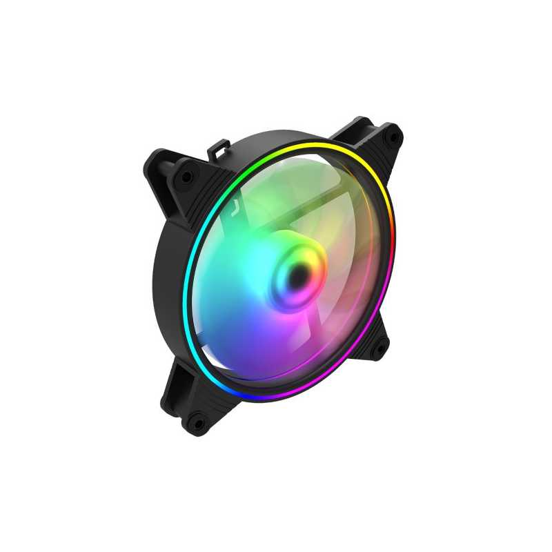 GameMax Razor 14cm ARGB Dual Ring Case Fan, Hydro Bearing, 18 LEDs, Anti-Vibration, 1200 RPM, OEM