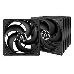 Arctic P14 Pressure Optimised 14cm Case Fans x5, Black, Fluid Dynamic, 1700 RPM, Value Pack (5 Fans)