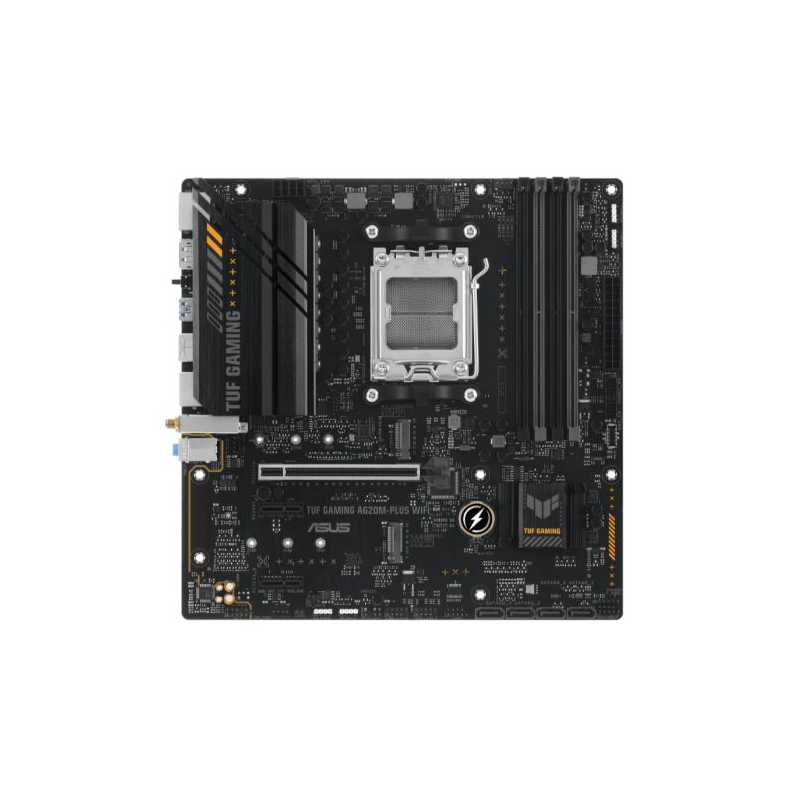 Asus TUF GAMING A620M-PLUS WIFI, AMD A620, AM5, Micro ATX, 4 DDR5, HDMI, 2 DP, Wi-Fi 6, 2.5G LAN, PCIe4, 2x M.2