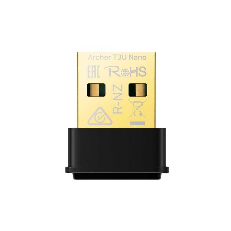 TP-LINK (Archer T3U Nano) AC1300 Wireless Dual Band Nano USB Adapter, MU-MIMO, USB2