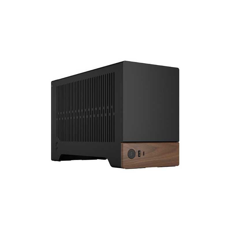 Fractal Design Terra Graphite SFF PC Case, Mini ITX, Walnut Front, Anodized Aluminium Exterior, 322mm GPU Support, Requires SFX/