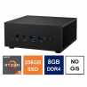 Spire Mini PC, Asus PN52 Case, Ryzen 5 5600H, 8GB 3200MHz, 256GB SSD, 2.5G LAN, Wi-Fi 6E, HDMI, DP, USB-C, VESA Mountable, No Op