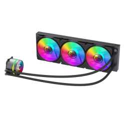 GameMax Iceburg 360mm ARGB Liquid CPU Cooler, 12cm ARGB PWM Fans, Infinity Mirror RGB Rotatable Pump Head
