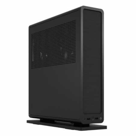 Fractal Design Ridge (Black) SFF Console-Type Case, Mini ITX, Requires SFX/SFX-L PSU, 2 Fans, PCIe 4.0 Riser Card, USB-C, Horizo