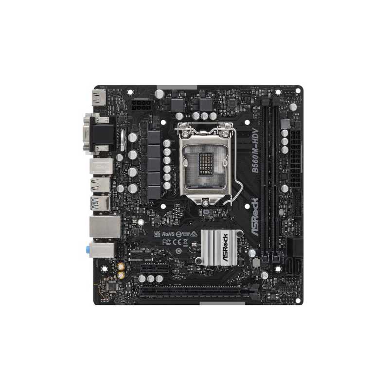 Asrock B560M-HDV R3.0, Intel B560, 1200, Micro ATX, 2 DDR4, VGA, DVI, HDMI