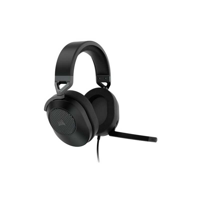 Corsair HS65 Surround Gaming Headset, 3.5mm Jack (USB Adapter), 7.1 Surround, Flip-To-Mute Mic, SoundID Customisation, Carbon 