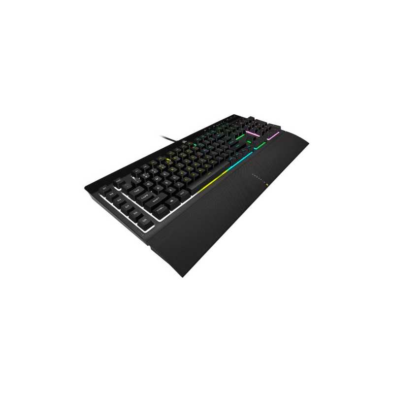 Corsair K55 RGB PRO Membrane Gaming Keyboard, USB, 5-Zone RGB, 12-Key Rollover, Anti-Ghosting, 6 Macros, IP42