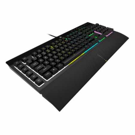 Corsair K55 RGB PRO Membrane Gaming Keyboard, USB, 5-Zone RGB, 12-Key Rollover, Anti-Ghosting, 6 Macros, IP42