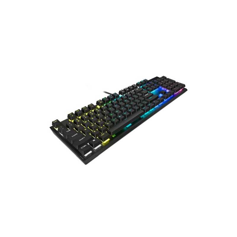 Corsair K60 RGB PRO Mechanical Gaming Keyboard, USB, Cherry VIOLA Switches, Per-Key RGB, Brushed Aluminium Frame