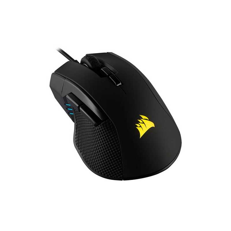 Corsair Ironclaw RGB FPS/MOBA Lightweight Gaming Mouse, Contoured Shape, Omron Switches, 18000 DPI, 7 Programmable Buttons