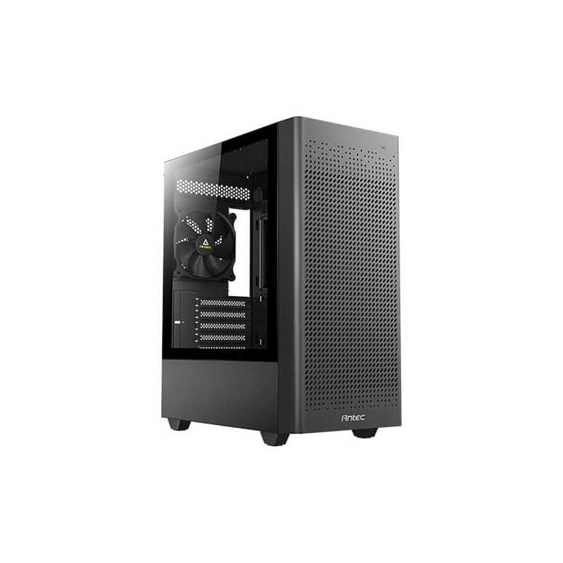 Antec NX500M Gaming Case w/ Glass Window, Micro ATX, 1 Fan, Mesh Front, 360mm Radiator Support, USB-C, Black