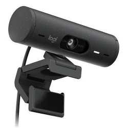 Logitech BRIO 500 FHD 4MP Webcam, USB-C, Light Correction, Auto-Framing, Show Mode, Privacy Shutter, Noise-Reducing Mics, Graphi