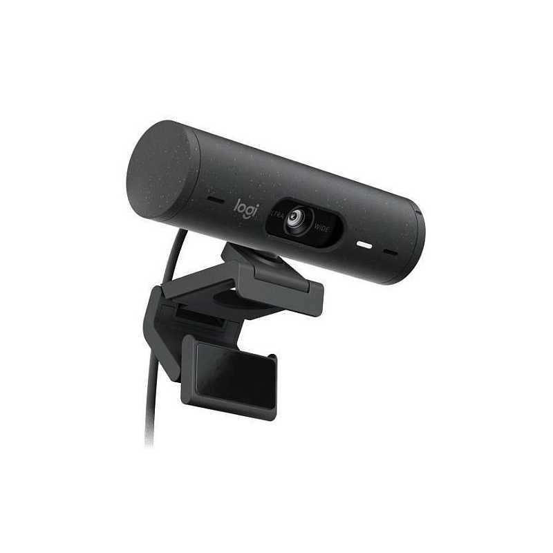 Logitech BRIO 500 FHD 4MP Webcam, USB-C, Light Correction, Auto-Framing, Show Mode, Privacy Shutter, Noise-Reducing Mics, Graphi