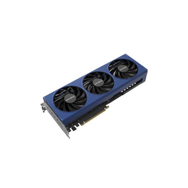 Sparkle Intel ARC A750 TITAN OC, 8GB DDR6, PCIe4, HDMI, 3 DP, 2200MHz Clock, 0dB Cooling, LED Temperature Display, Overclocked
