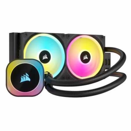 Corsair iCUE LINK H100i 240mm RGB Liquid CPU Cooler, QX120 RGB Magnetic Dome Fans, 20 LED Pump Head, iCUE LINK Hub Included, Bla