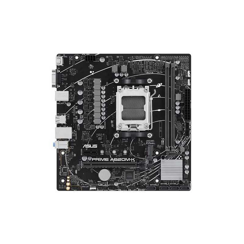 Asus PRIME A620M-K, AMD A620, AM5, Micro ATX, 2 DDR5, VGA, HDMI, GB LAN, PCIe4, 1x M.2