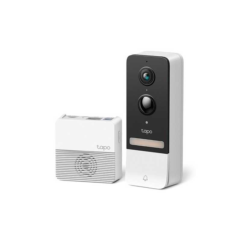 TP-LINK (TAPO D230S1) Smart Battery 2K 5MP Video Doorbell Kit w/ Hub, Night Vision, Ultra-Wide FOV, AI Detection & Notification,