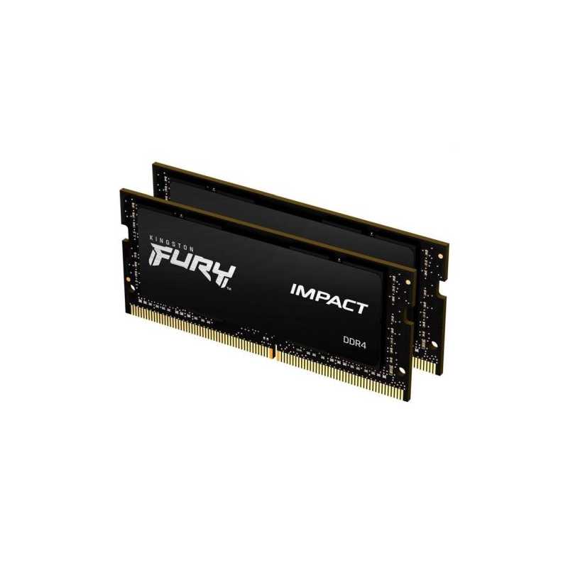Kingston Fury Impact 32GB Kit (2 x 16GB), DDR4, 3200MHz (PC4-25600), CL20, SODIMM Memory