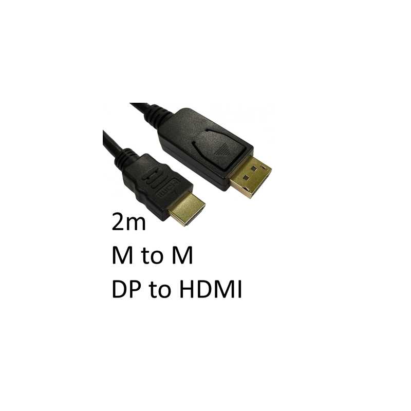 DisplayPort (M) to HDMI (M) 2m Black OEM Display Cable