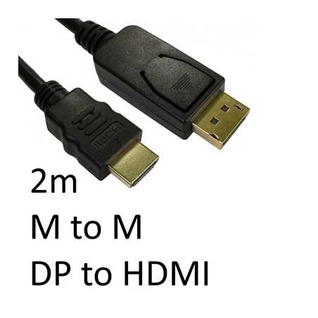 DisplayPort (M) to HDMI (M) 2m Black OEM Display Cable