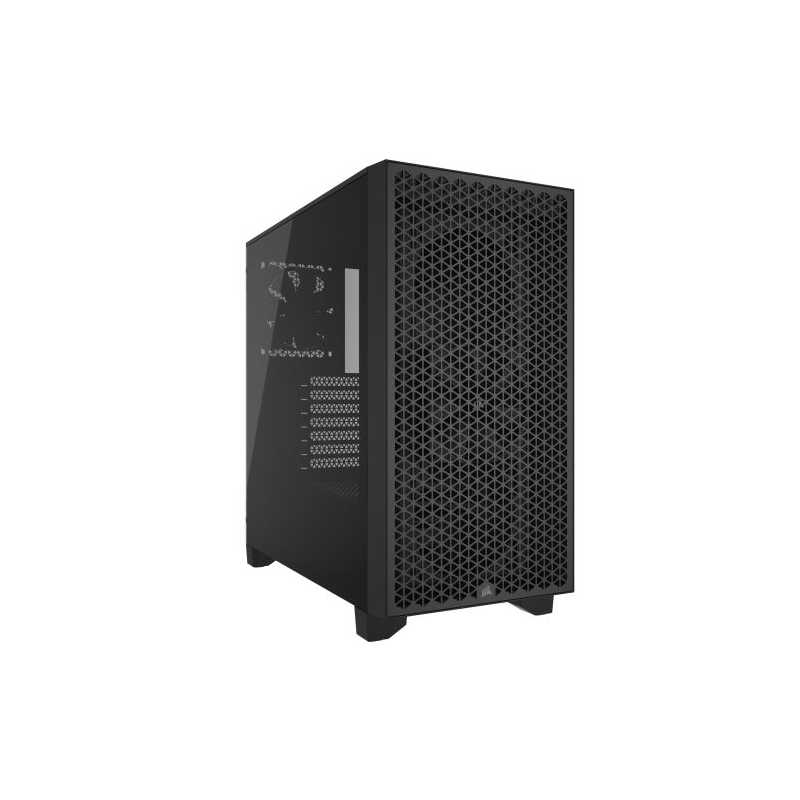 Corsair 3000D Airflow Gaming Case w/ Glass Window, ATX, 2x SP120 Fans, GPU Cooling, 4-Slot GPU Support, High-Airflow Front, Blac