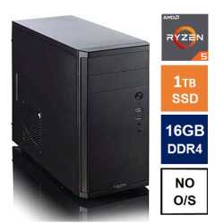 Spire MATX Tower PC, Fractal Core 1100 Case, Ryzen 5 5600G, 16GB 3200MHz, 1TB SSD, Bequiet 450W, No Optical, KB & Mouse, No Oper