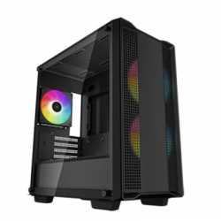DeepCool CC360 ARGB Case, with Tempered Glass Side Window Panel, 1 x USB 3.0 / 1 x USB 2.0, 4 x Expansion Slots with support for