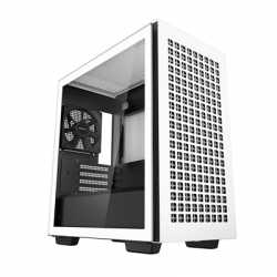 DeepCool CH370 WH Micro ATX Case with Tempered Glass Side Panel, 2 x USB 3.0, 4 x Expansion Slots with support for a 360mm Radia