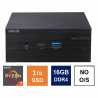 Spire Mini PC, Asus PN51-S1 Case, Ryzen 7 5700U, 16GB 3200MHz, 1TB SSD, HDMI, DP, USB-C, 2.5G LAN, Wi-Fi6, VESA Mountable, No Op
