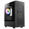 Antec NX500M Gaming Case w/ Glass Window, Micro ATX, 3 Fans, Mesh Front, 360mm Radiator Support, ARGB Fans, USB-C, Black