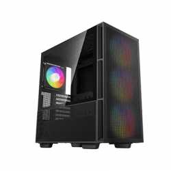 DeepCool CH560 Micro ATX Case with Tempered Glass Side Panel, 1 x USB 3.0, 7 x Expansion Slots with support for a 360mm Radiator