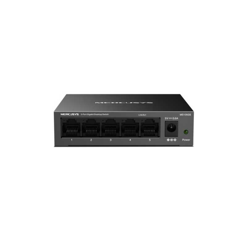 Mercusys (MS105GS) 5-Port Gigabit Unmanaged Desktop Switch, Steel Case