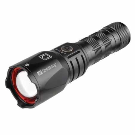 Sandberg (420-89) Survivor Torch Powerbank, 5000mAh, IPX4, 5 Light Modes, Telescopic Zoom, 1200 Lumens, 5 Year Warranty